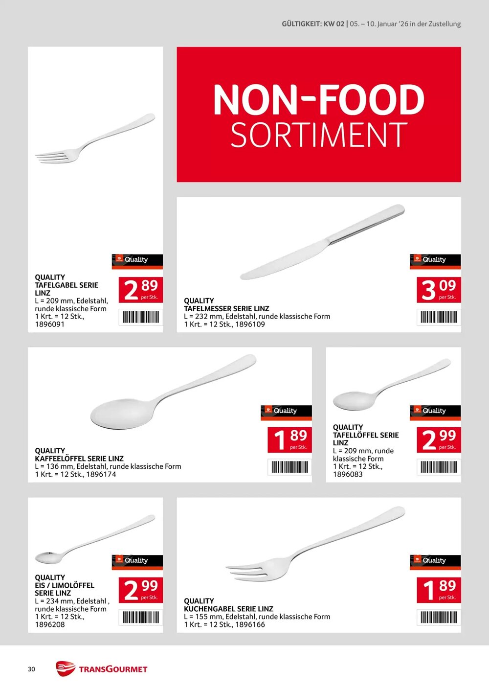 Transgourmet Flugblatt (ab 05.01.2026) - Angebote und Prospekt - Seite 30