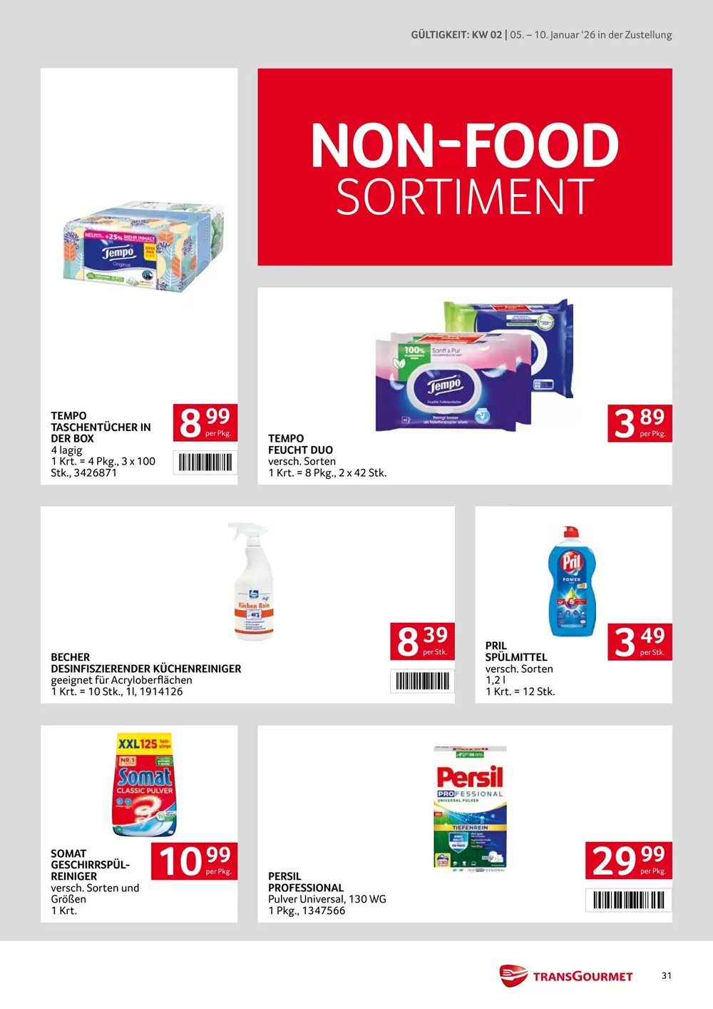 Transgourmet Flugblatt (ab 05.01.2026) - Angebote und Prospekt - Seite 31