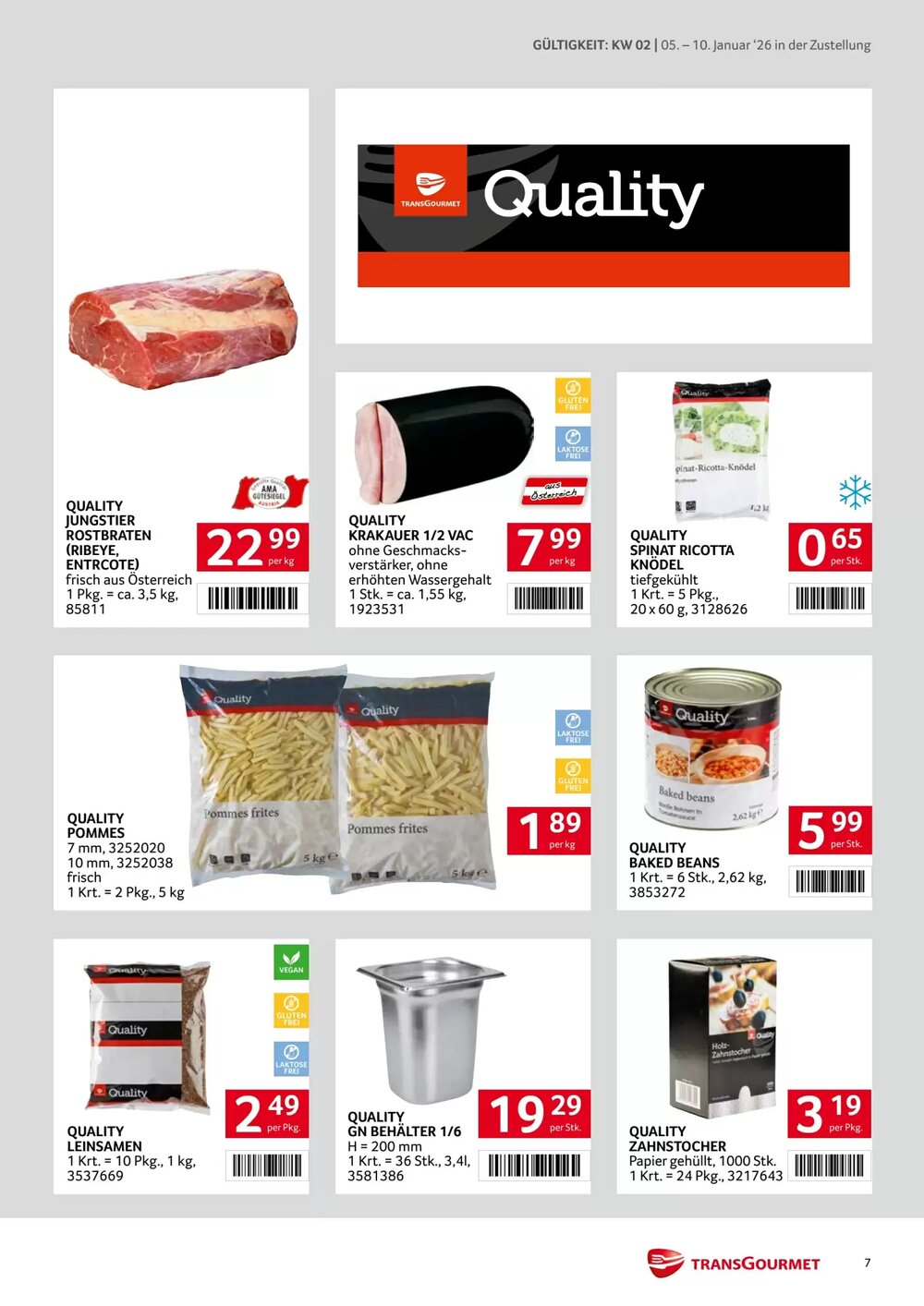 Transgourmet Flugblatt (ab 05.01.2026) - Angebote und Prospekt - Seite 7