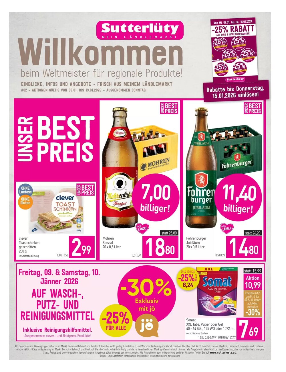 Sutterlüty Flugblatt (ab 08.01.2026) - Angebote und Prospekt - Seite 1