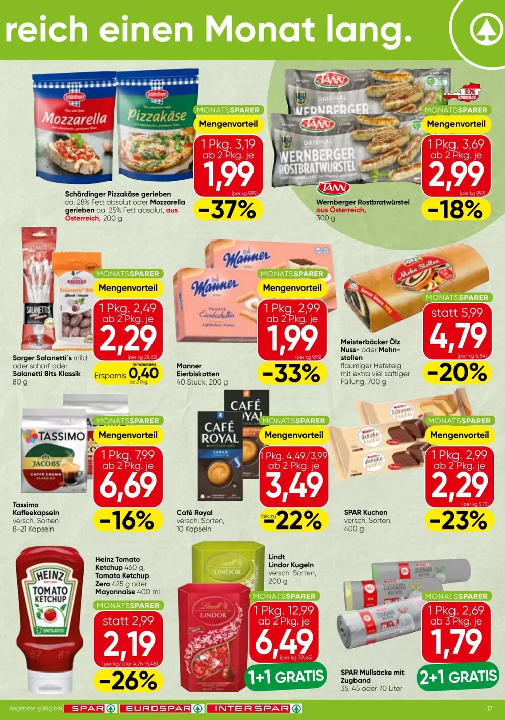 Spar Flugblatt (ab 08.01.2026) - Angebote und Prospekt - Seite 17
