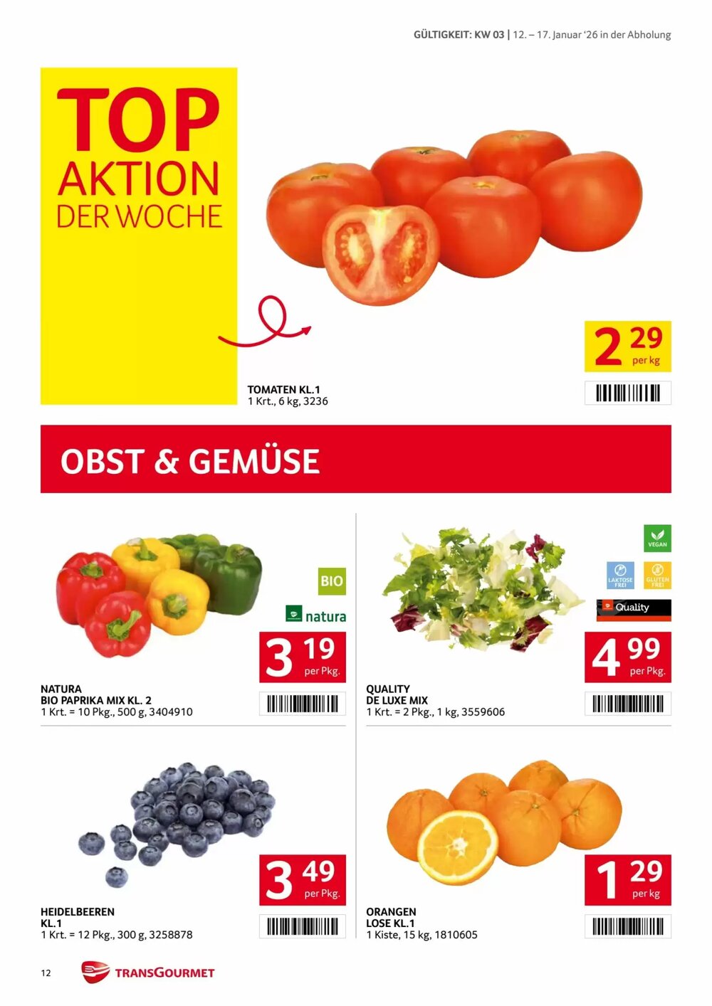 Transgourmet Flugblatt (ab 12.01.2026) - Angebote und Prospekt - Seite 12