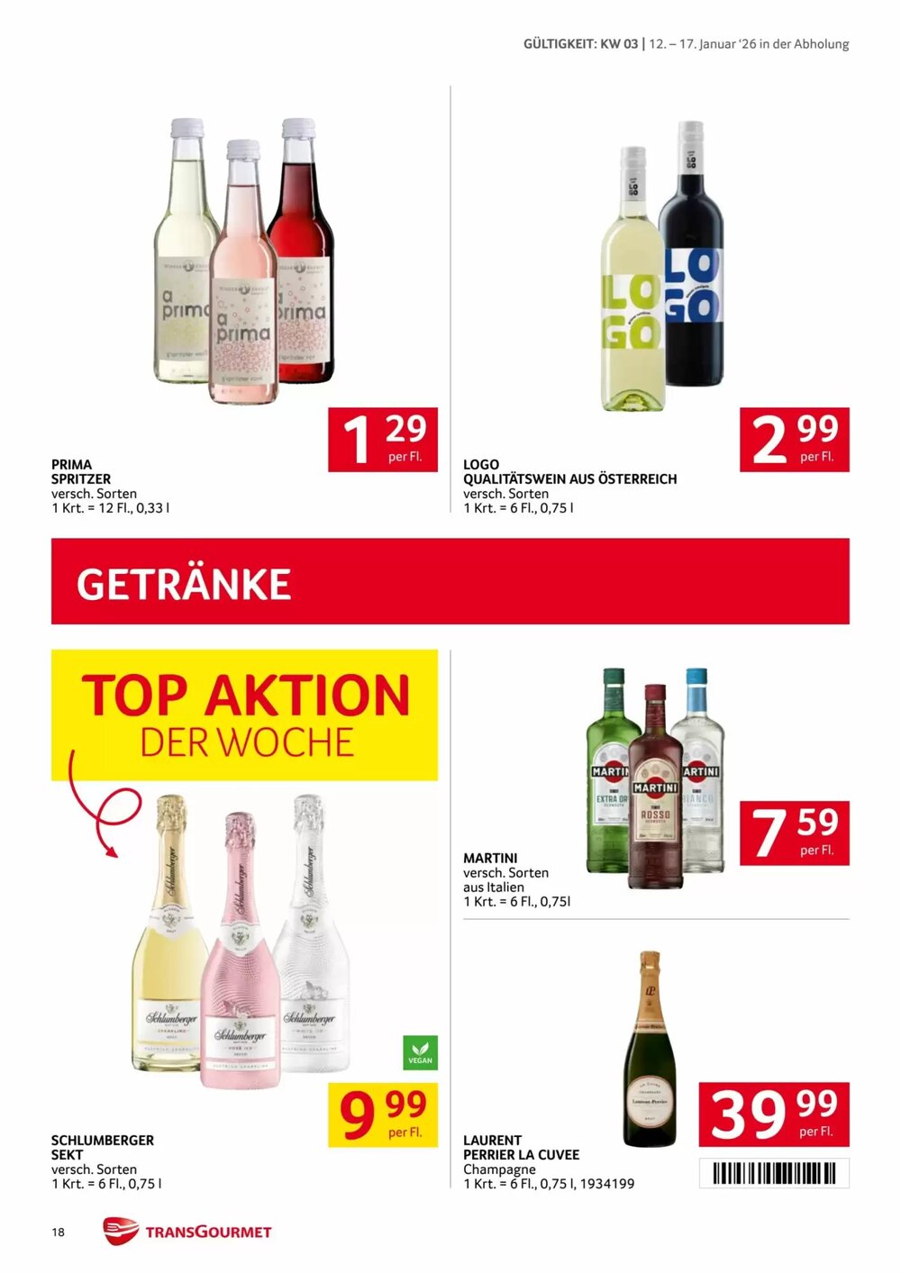 Transgourmet Flugblatt (ab 12.01.2026) - Angebote und Prospekt - Seite 18