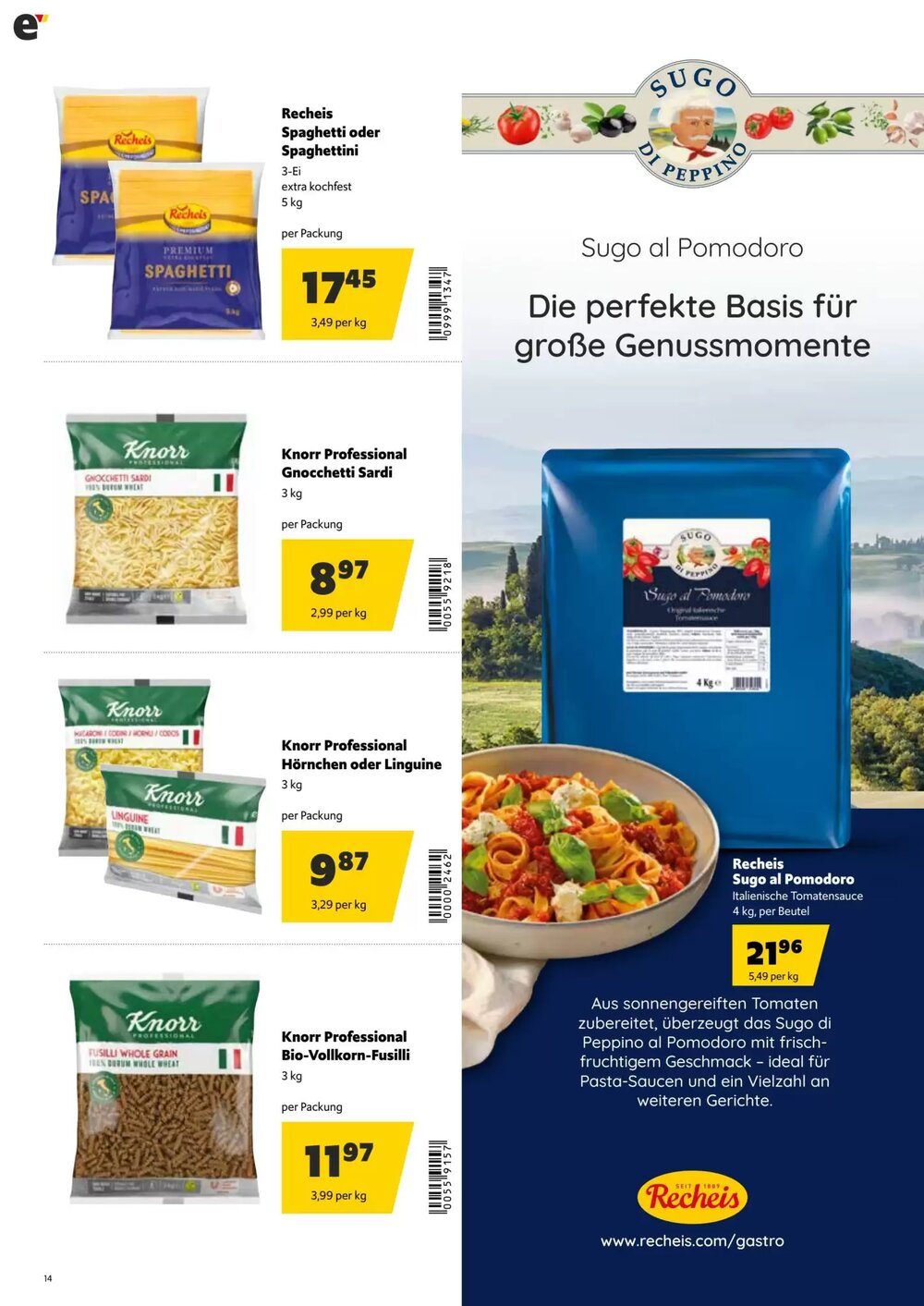 Eurogast Grissemann Flugblatt (ab 12.01.2026) - Angebote und Prospekt - Seite 14