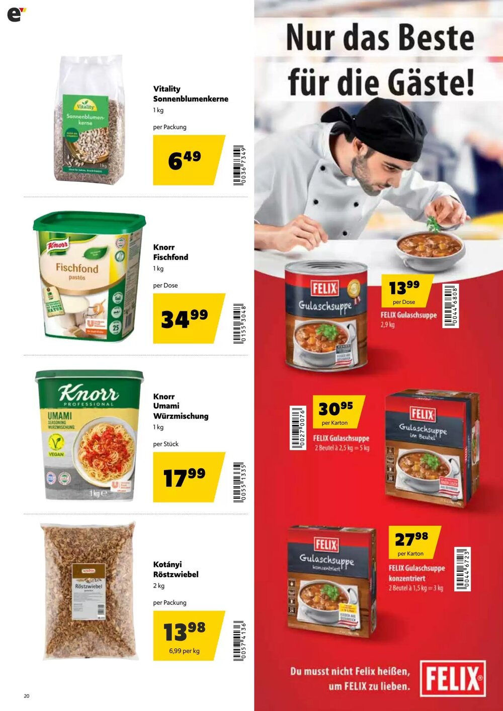 Eurogast Grissemann Flugblatt (ab 12.01.2026) - Angebote und Prospekt - Seite 20