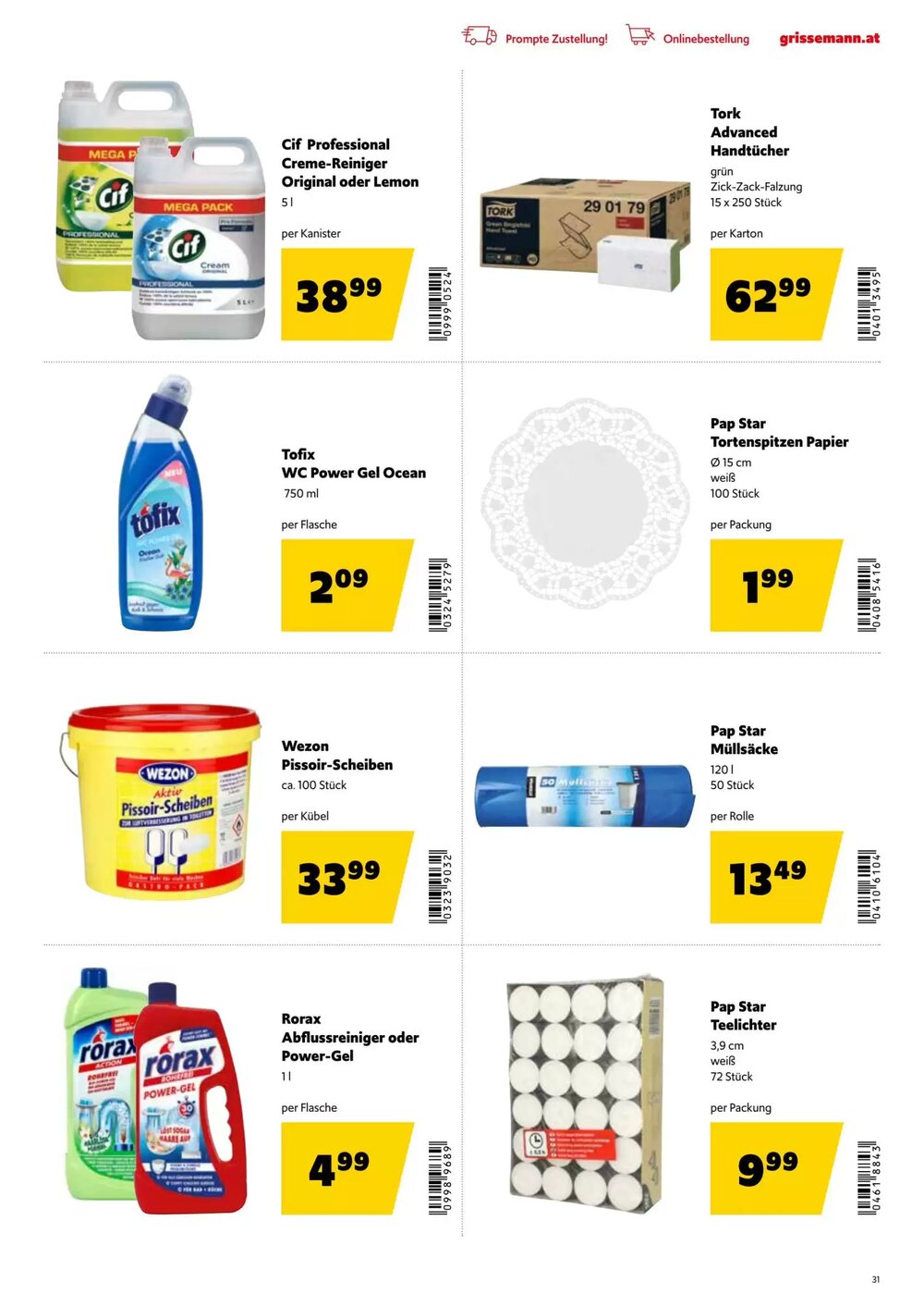 Eurogast Grissemann Flugblatt (ab 12.01.2026) - Angebote und Prospekt - Seite 31