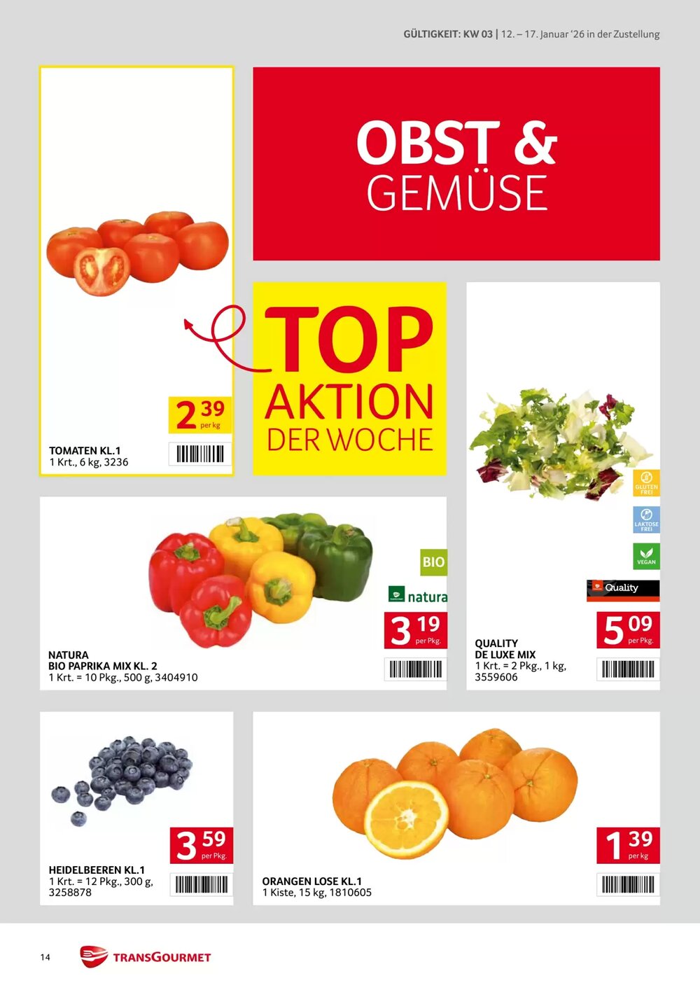 Transgourmet Flugblatt (ab 12.01.2026) - Angebote und Prospekt - Seite 14