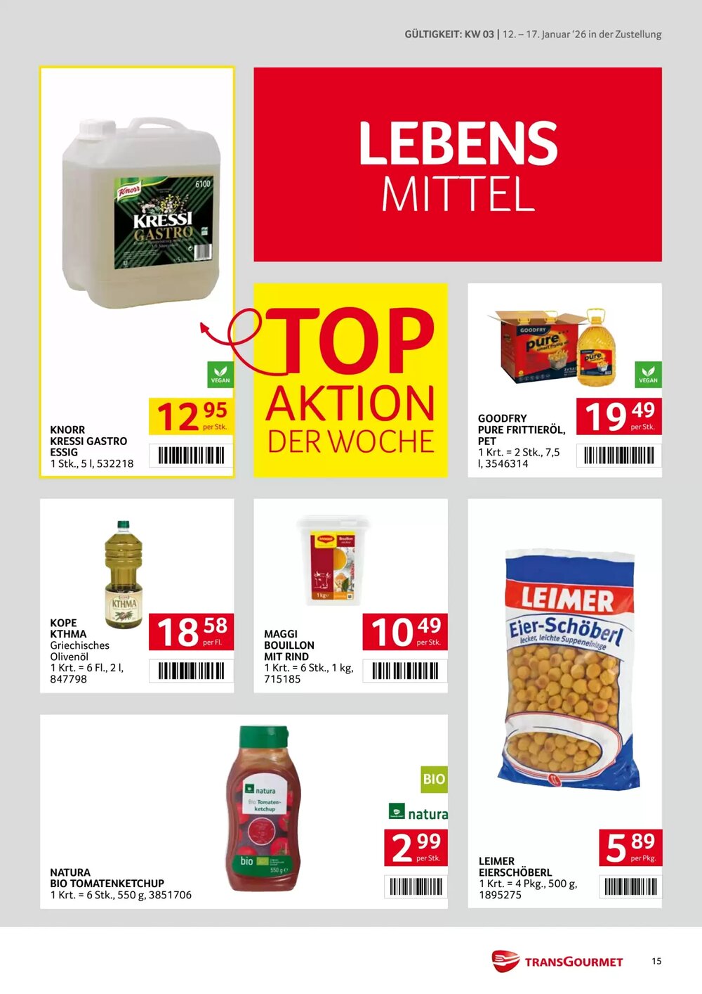 Transgourmet Flugblatt (ab 12.01.2026) - Angebote und Prospekt - Seite 15