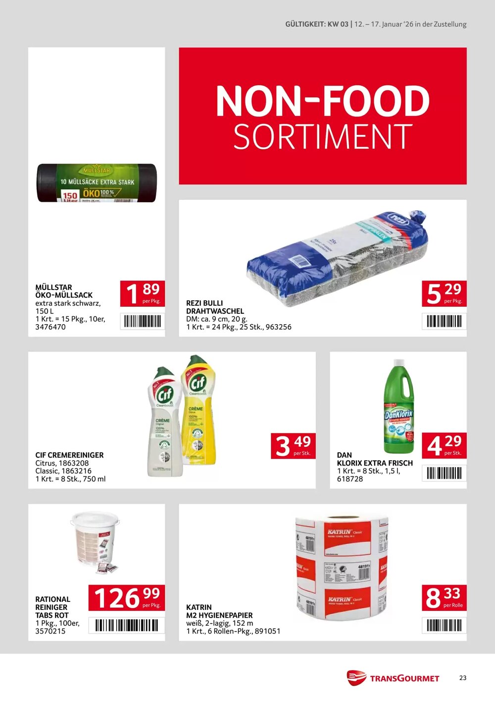 Transgourmet Flugblatt (ab 12.01.2026) - Angebote und Prospekt - Seite 23