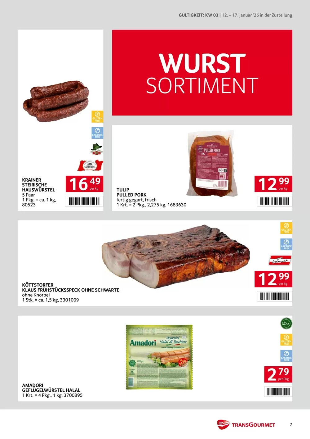 Transgourmet Flugblatt (ab 12.01.2026) - Angebote und Prospekt - Seite 7