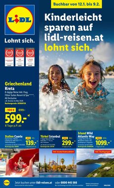 Lidl Reisen Flugblatt (ab 12.01.2026) - Angebote und Prospekt