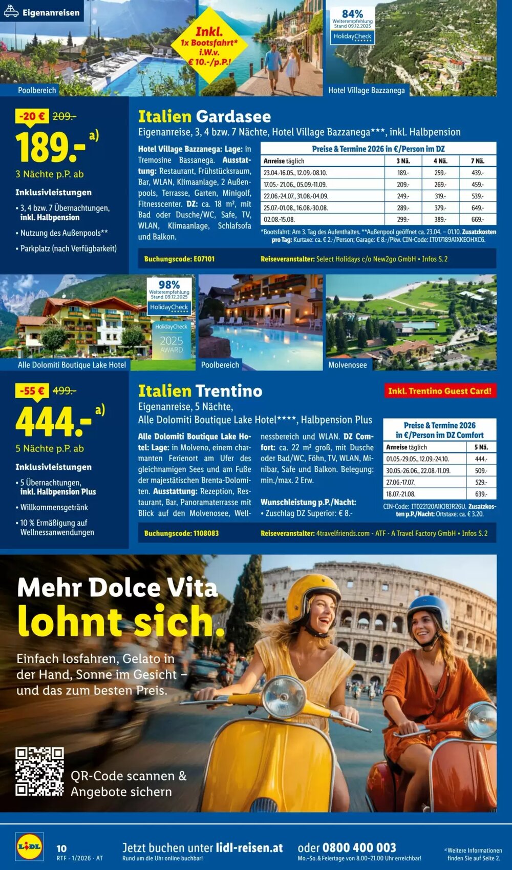 Lidl Reisen Flugblatt (ab 14.01.2026) - Angebote und Prospekt - Seite 10