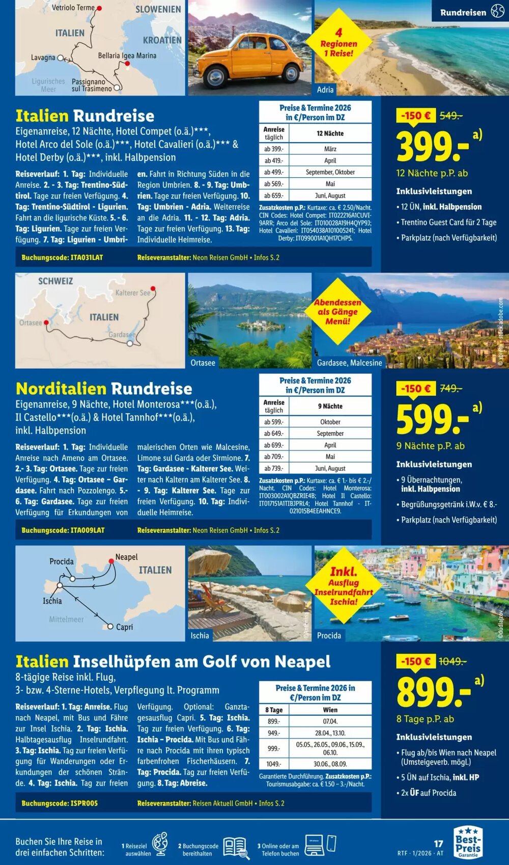 Lidl Reisen Flugblatt (ab 14.01.2026) - Angebote und Prospekt - Seite 17