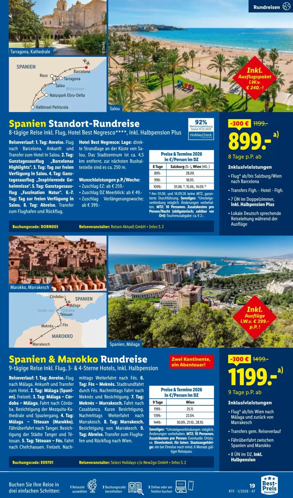 Lidl Reisen Flugblatt (ab 14.01.2026) - Angebote und Prospekt - Seite 19