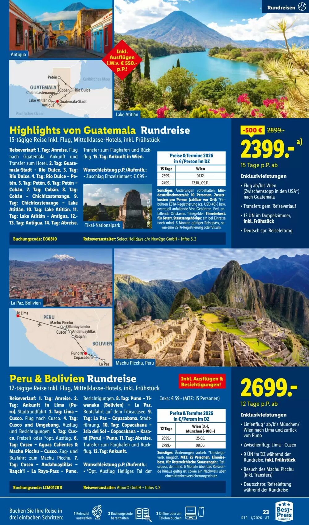 Lidl Reisen Flugblatt (ab 14.01.2026) - Angebote und Prospekt - Seite 23