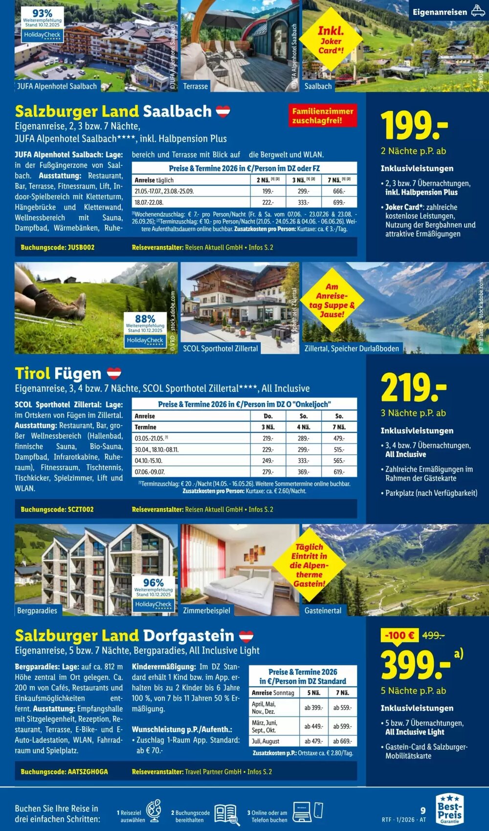 Lidl Reisen Flugblatt (ab 14.01.2026) - Angebote und Prospekt - Seite 9