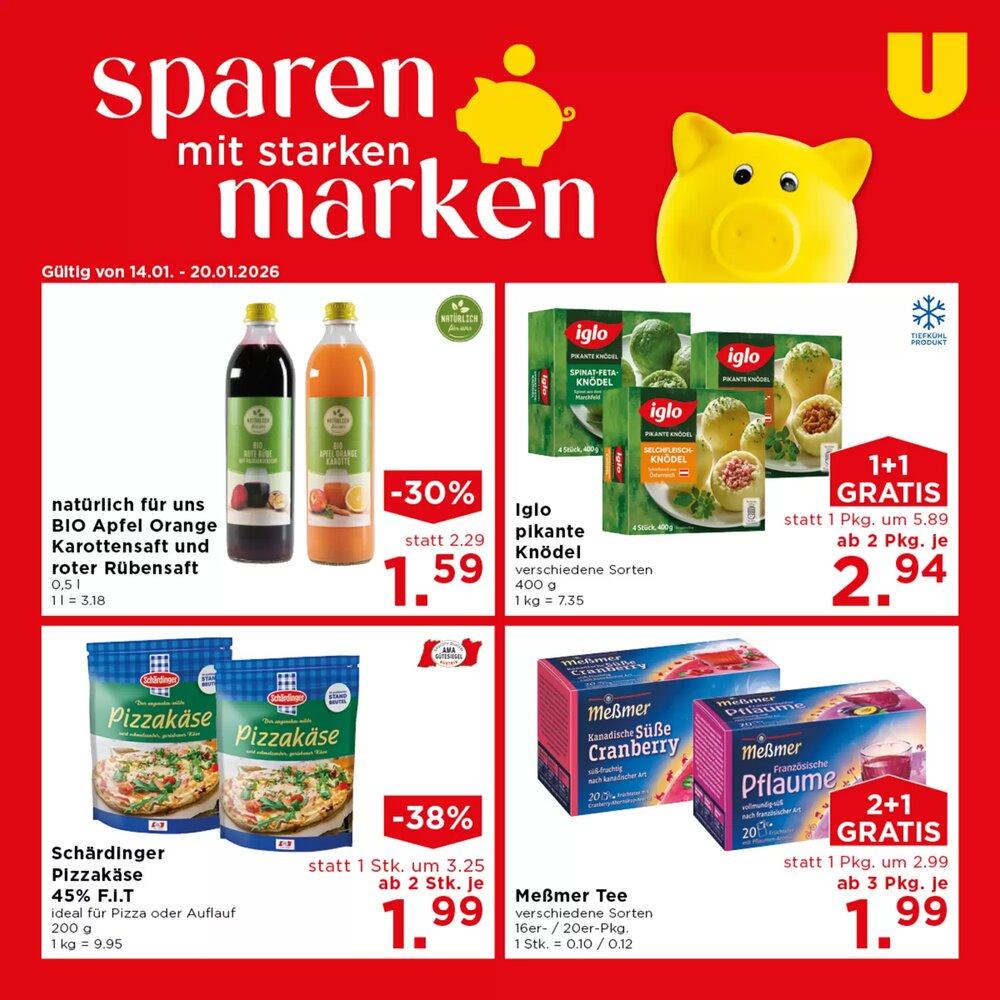 Unimarkt Flugblatt (ab 14.01.2026) - Angebote und Prospekt - Seite 1