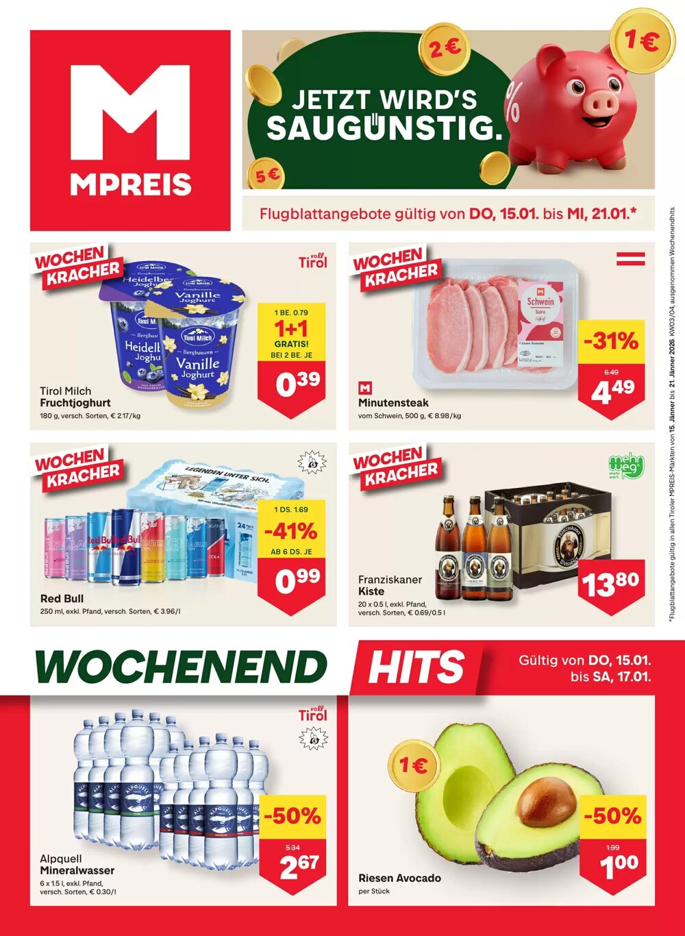 MPreis Flugblatt (ab 15.01.2026) - Angebote und Prospekt - Seite 1