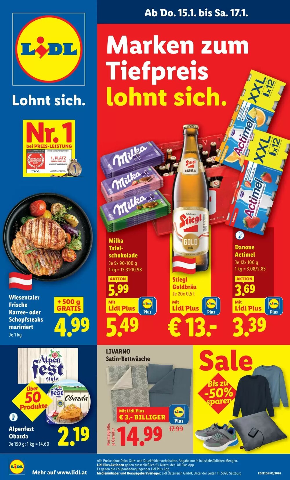 Lidl Flugblatt (ab 15.01.2026) - Angebote und Prospekt - Seite 1