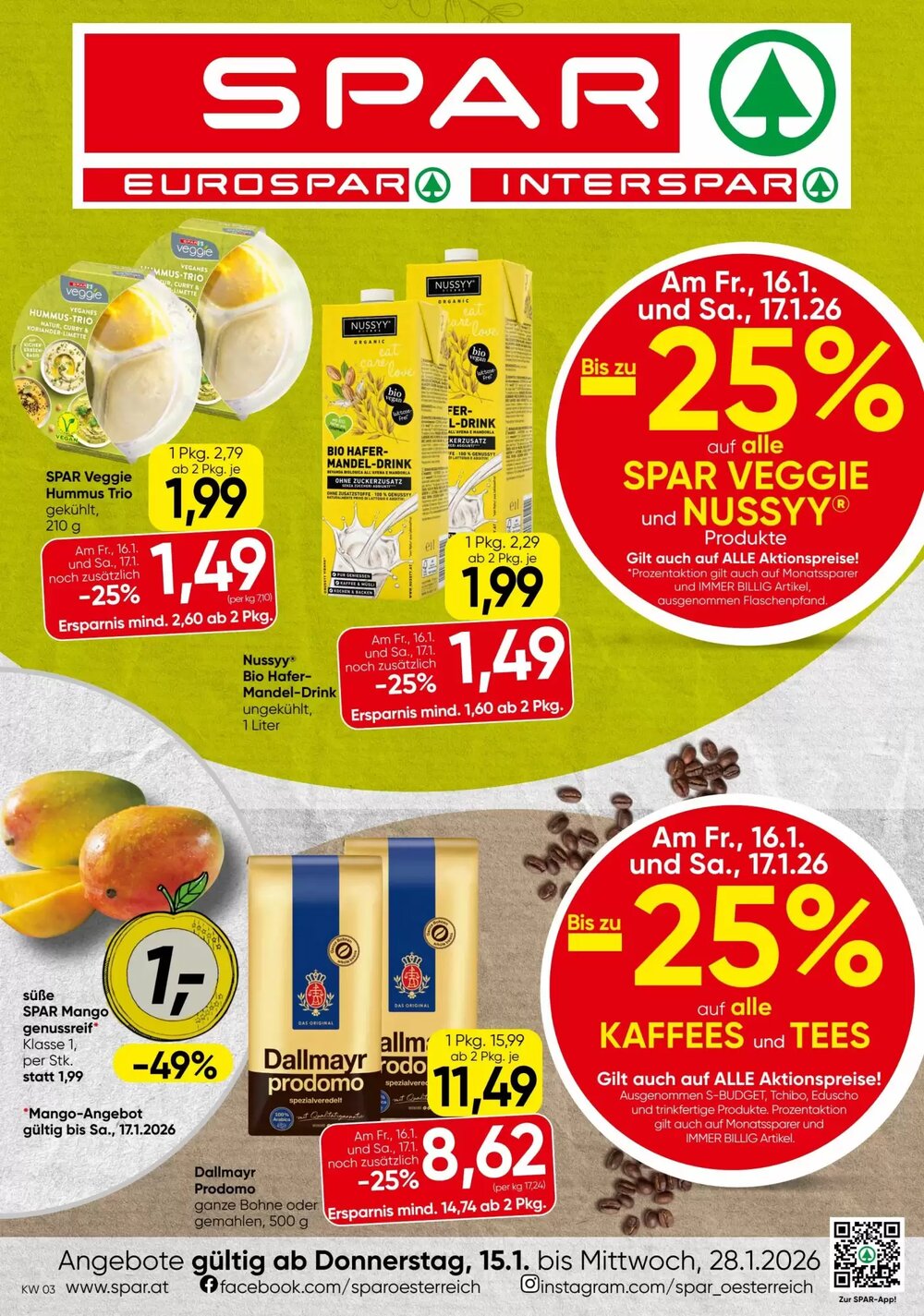 Spar Flugblatt (ab 15.01.2026) - Angebote und Prospekt - Seite 1