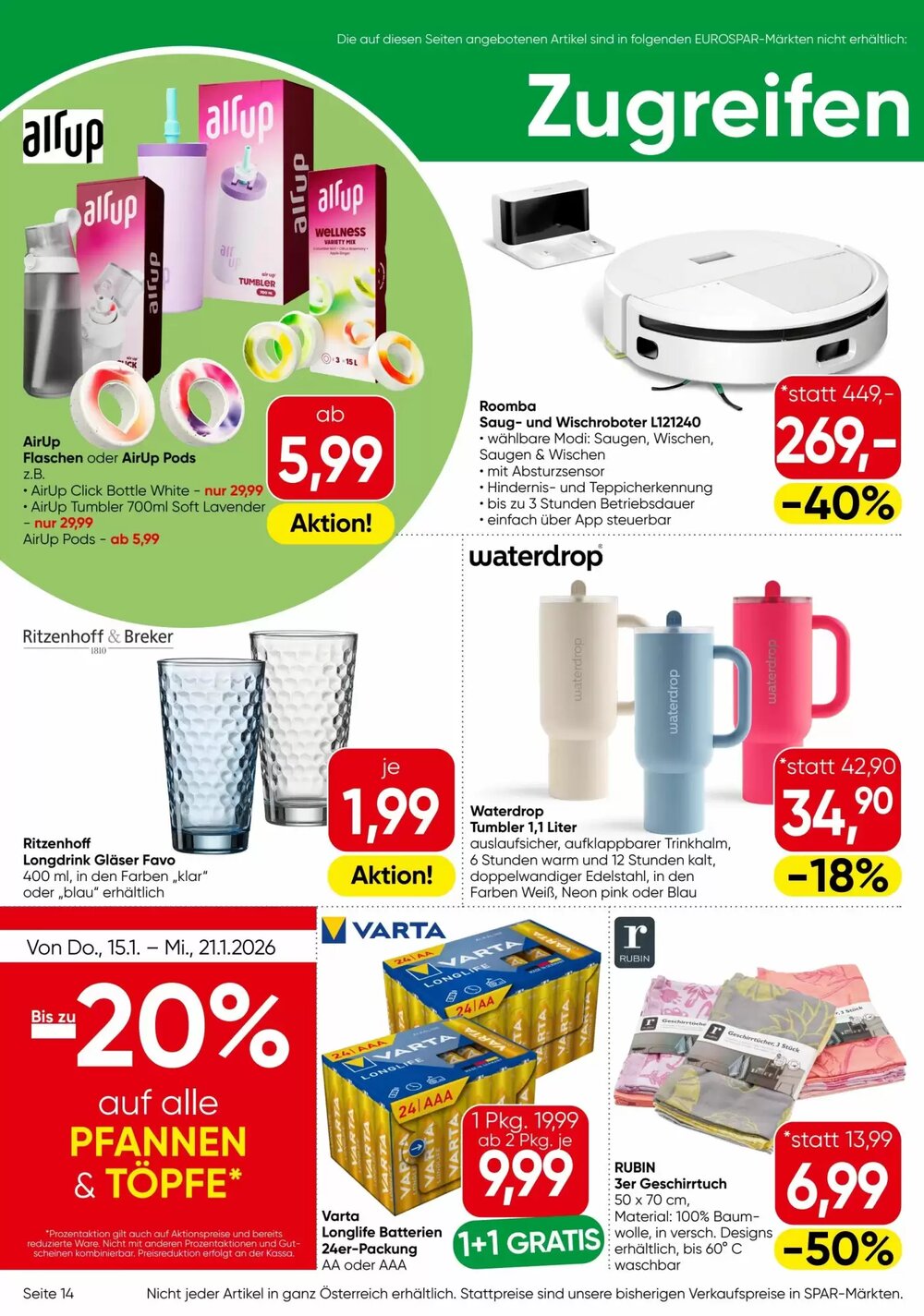Eurospar Flugblatt (ab 15.01.2026) - Angebote und Prospekt - Seite 14