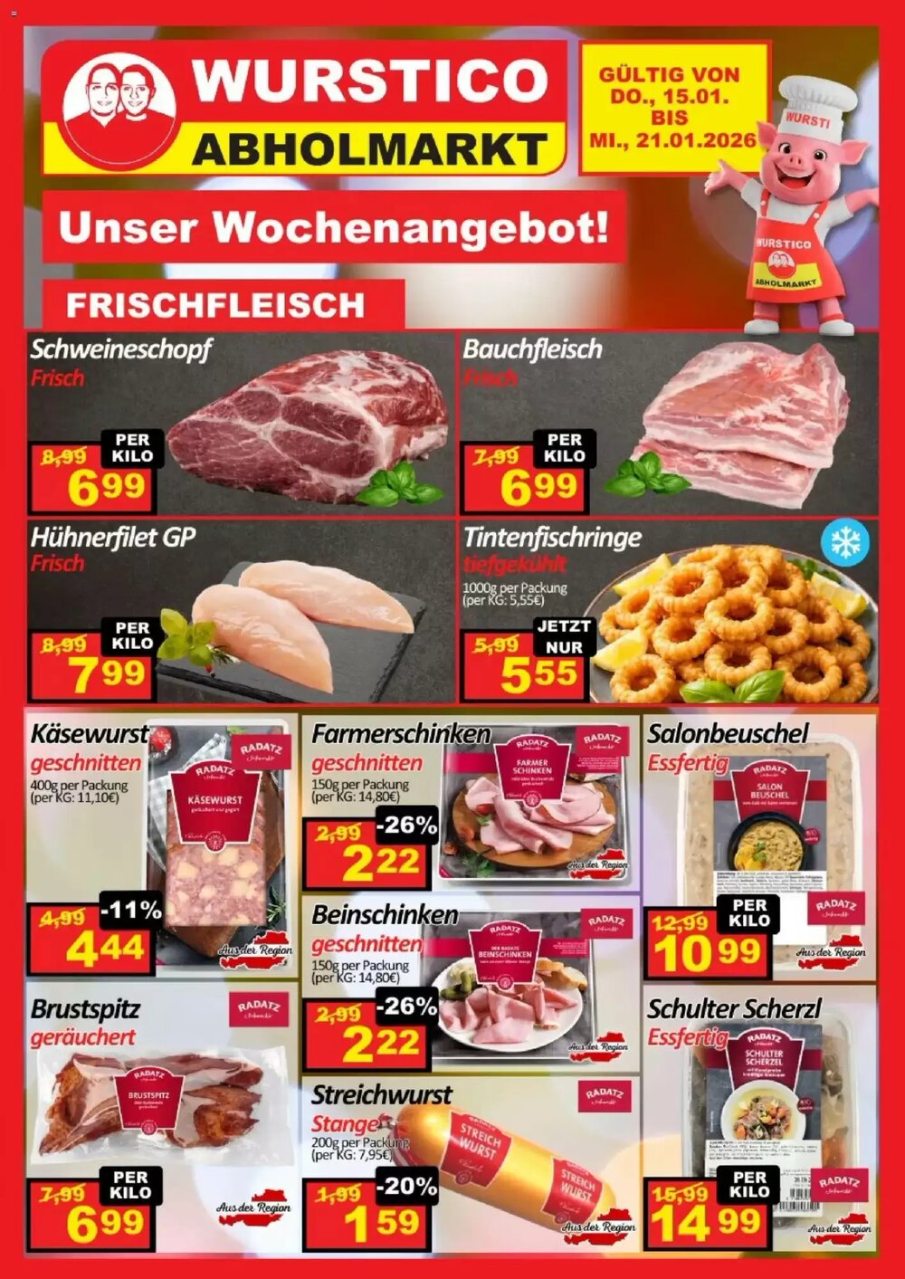 Wurstico Flugblatt (ab 15.01.2026) - Angebote und Prospekt - Seite 1