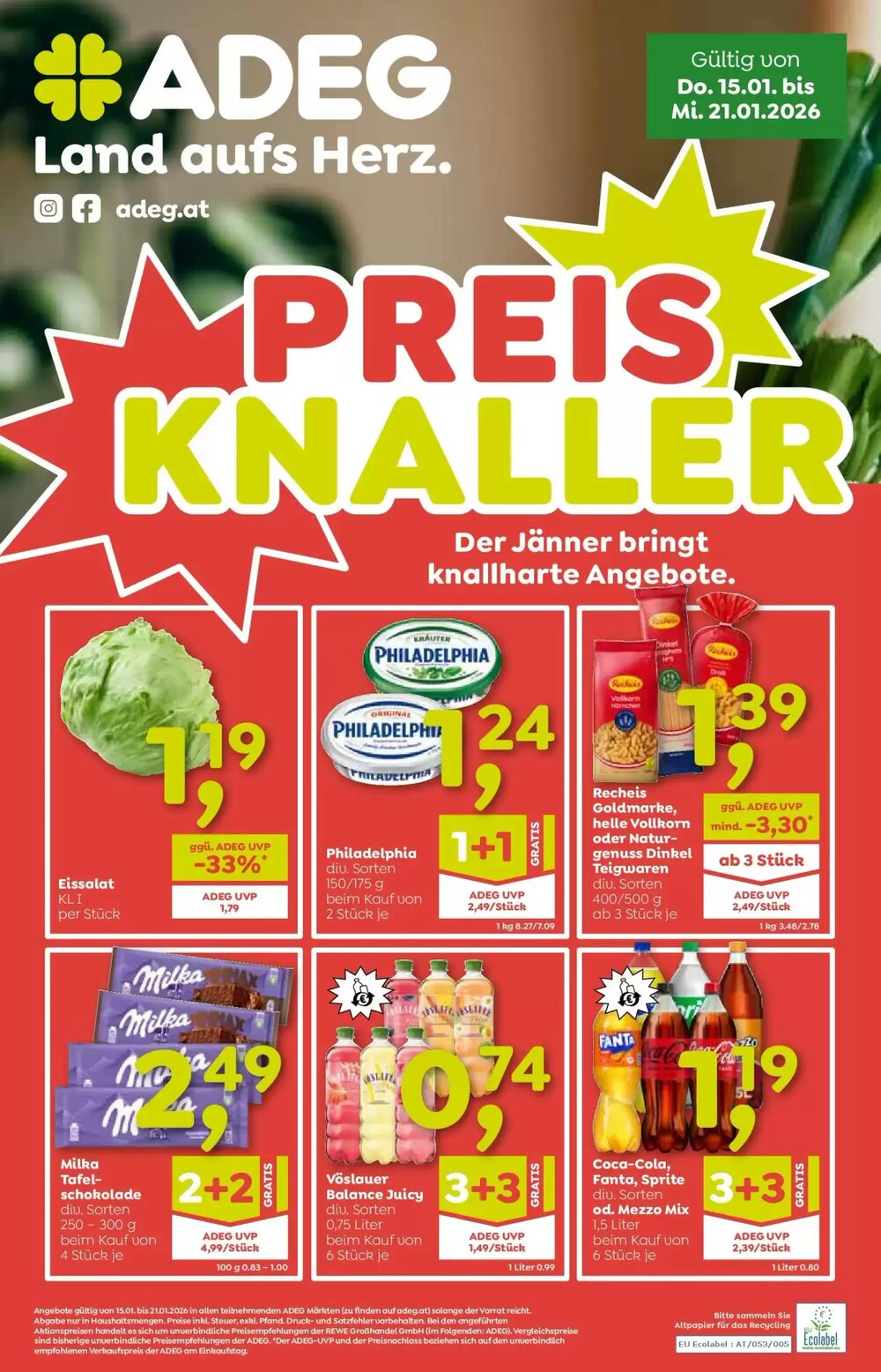 ADEG Flugblatt (ab 15.01.2026) - Angebote und Prospekt - Seite 1