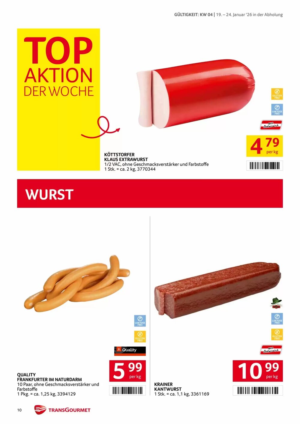 Transgourmet Flugblatt (ab 19.01.2026) - Angebote und Prospekt - Seite 10