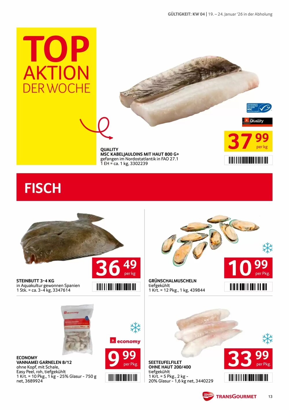 Transgourmet Flugblatt (ab 19.01.2026) - Angebote und Prospekt - Seite 13
