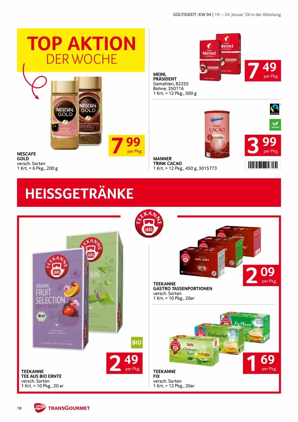 Transgourmet Flugblatt (ab 19.01.2026) - Angebote und Prospekt - Seite 18