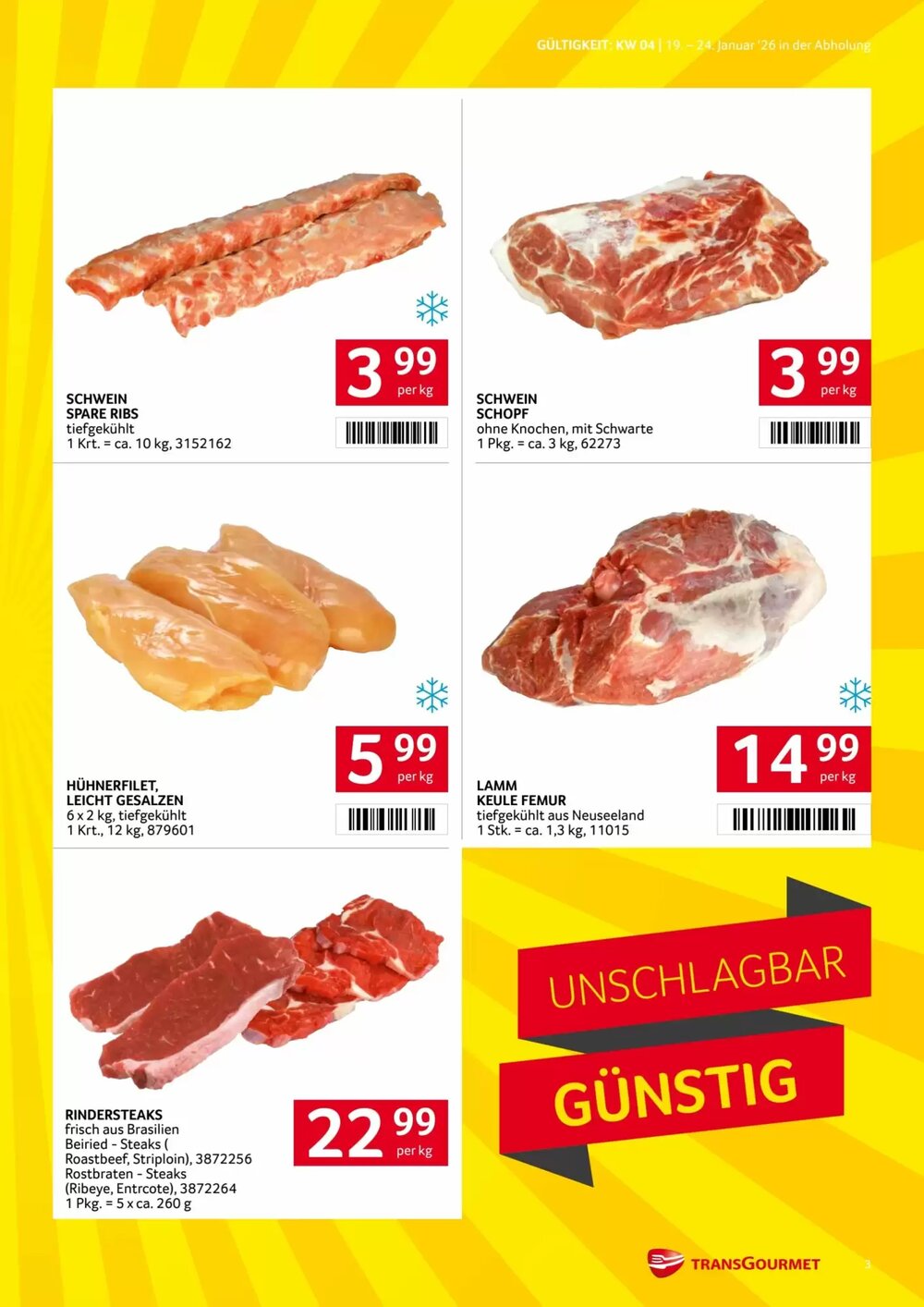 Transgourmet Flugblatt (ab 19.01.2026) - Angebote und Prospekt - Seite 3