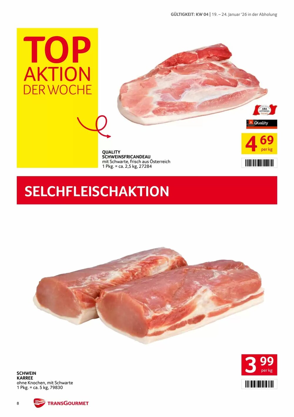 Transgourmet Flugblatt (ab 19.01.2026) - Angebote und Prospekt - Seite 8