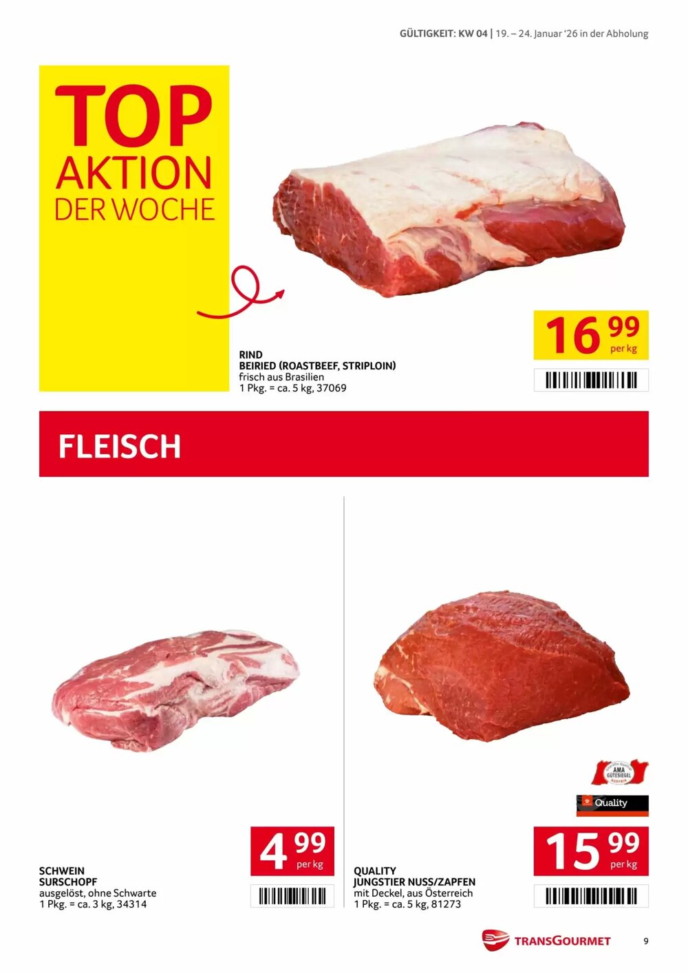 Transgourmet Flugblatt (ab 19.01.2026) - Angebote und Prospekt - Seite 9
