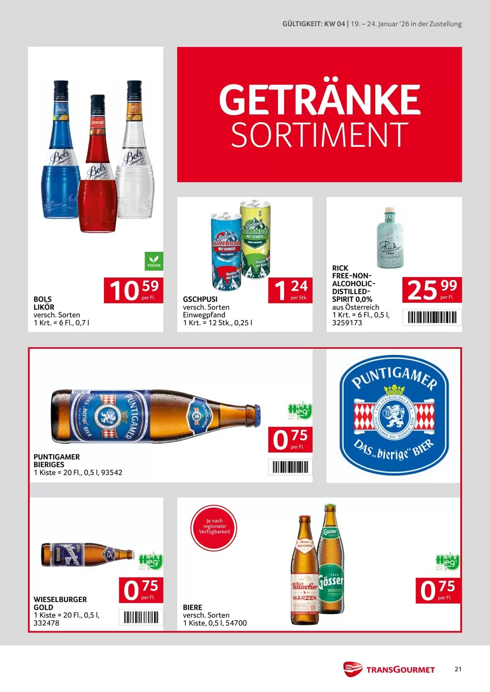 Transgourmet Flugblatt (ab 19.01.2026) - Angebote und Prospekt - Seite 21