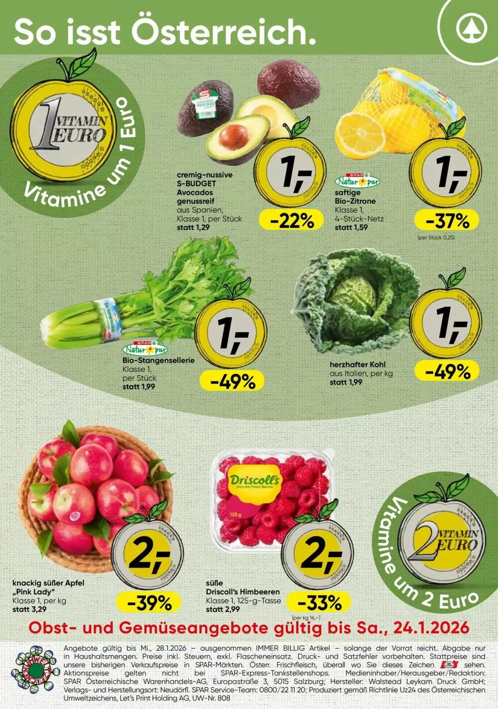 Eurospar Flugblatt (ab 19.01.2026) - Angebote und Prospekt - Seite 1