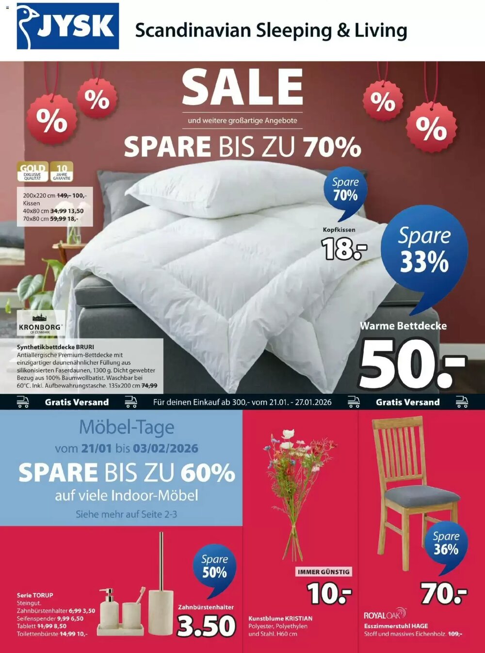 JYSK Flugblatt (ab 19.01.2026) - Angebote und Prospekt - Seite 1