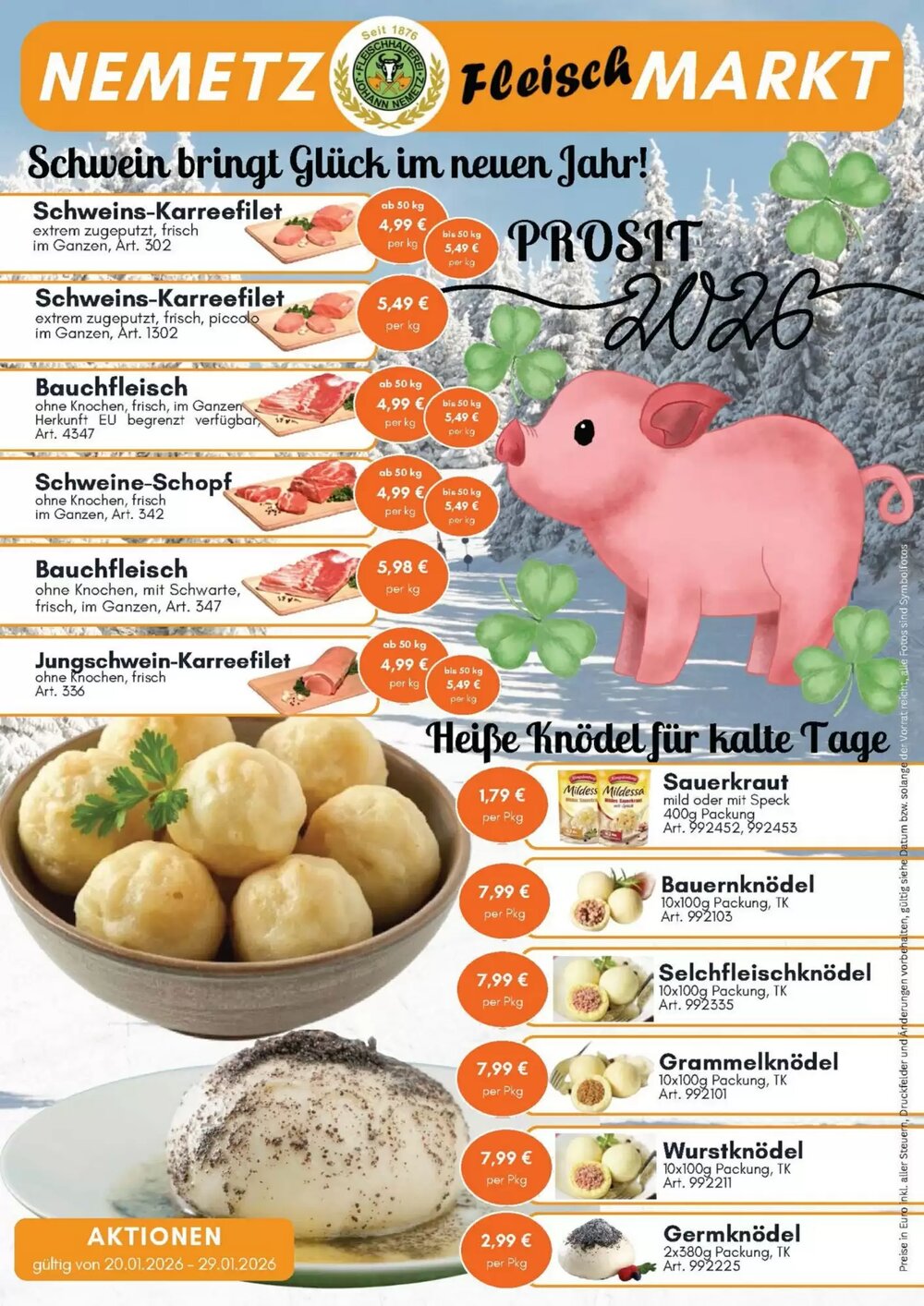 Nemetz Markt Flugblatt (ab 20.01.2026) - Angebote und Prospekt - Seite 1