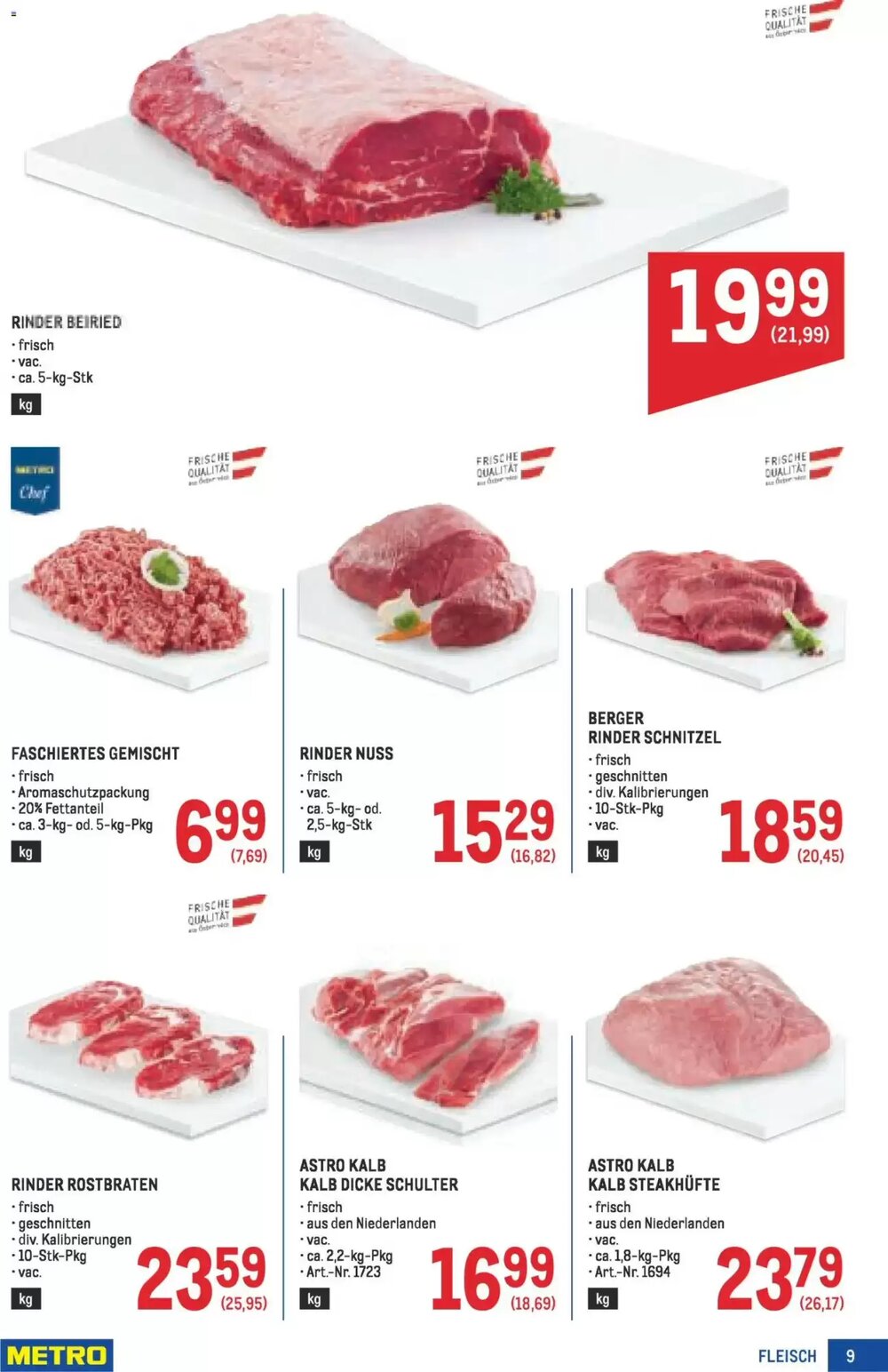 Metro Flugblatt (ab 22.01.2026) - Angebote und Prospekt - Seite 9