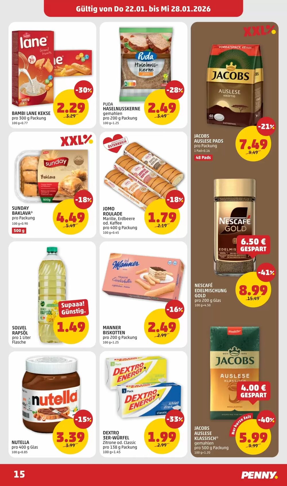 PENNY Flugblatt (ab 22.01.2026) - Angebote und Prospekt - Seite 15