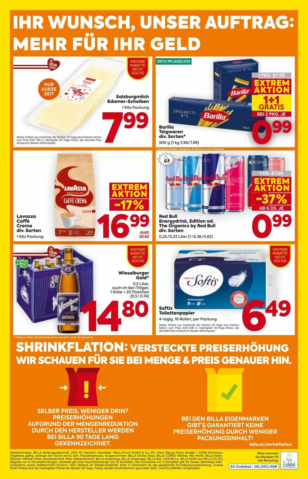 Billa Flugblatt (ab 22.01.2026) - Angebote und Prospekt - Seite 20