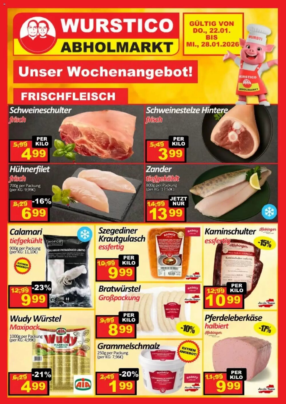 Wurstico Flugblatt (ab 22.01.2026) - Angebote und Prospekt - Seite 1