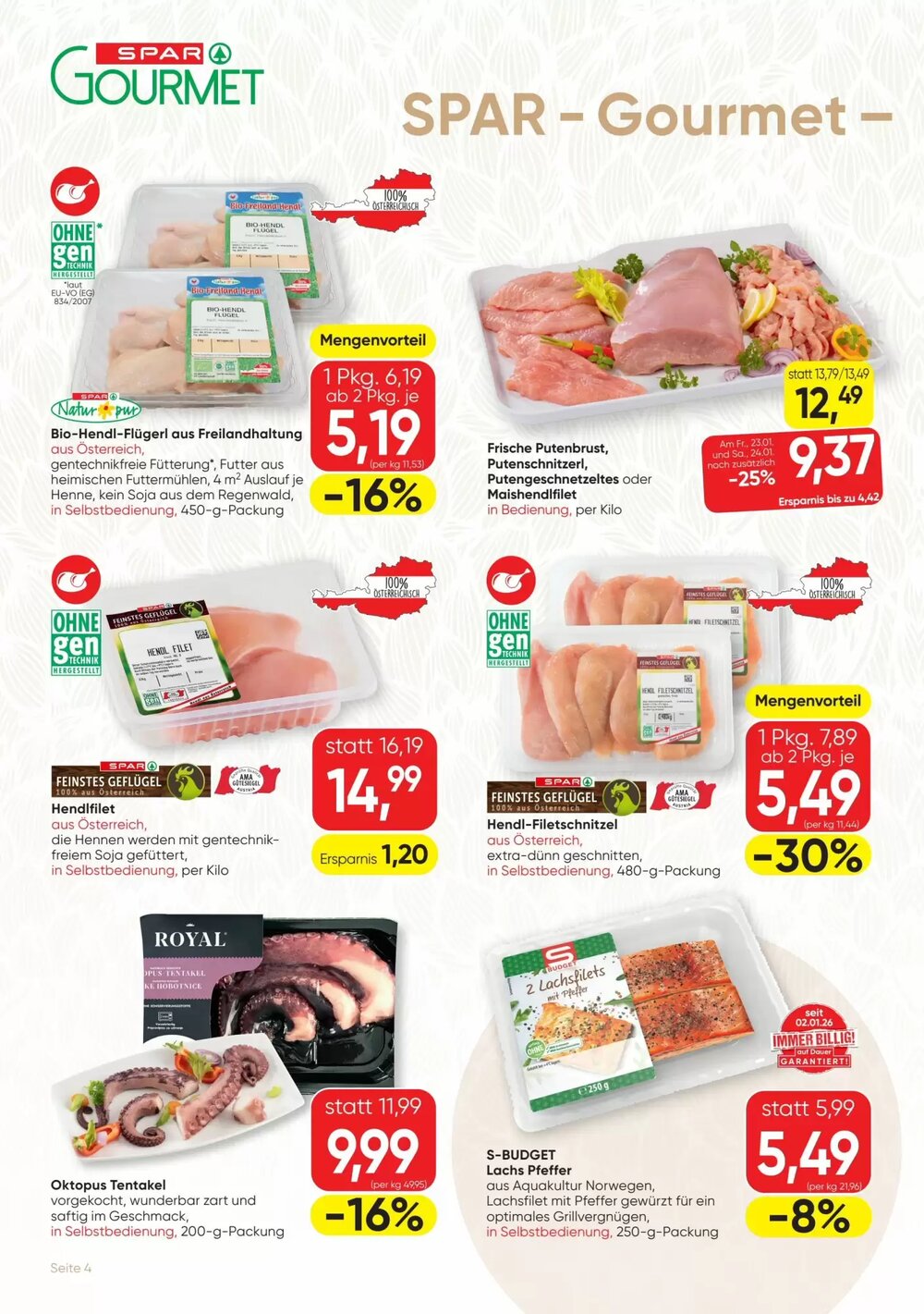 SPAR Gourmet Flugblatt (ab 22.01.2026) - Angebote und Prospekt - Seite 4