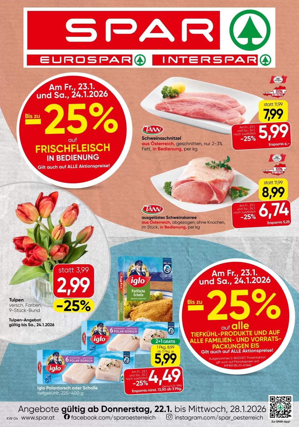Spar Flugblatt (ab 22.01.2026) - Angebote und Prospekt - Seite 1
