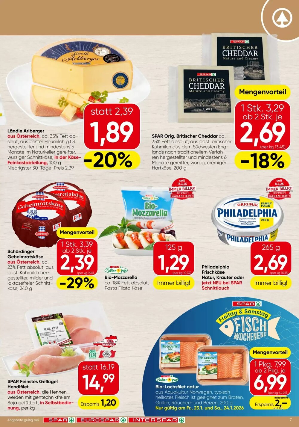 Spar Flugblatt (ab 22.01.2026) - Angebote und Prospekt - Seite 7