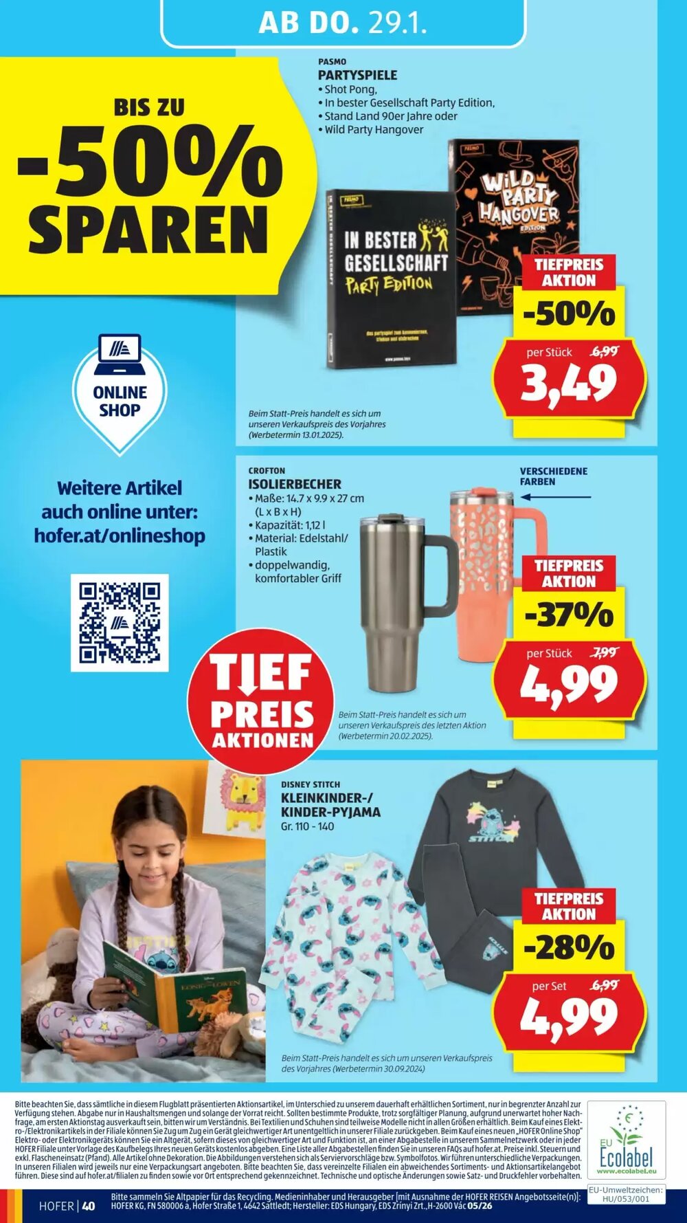 Hofer Flugblatt (ab 23.01.2026) - Angebote und Prospekt - Seite 44