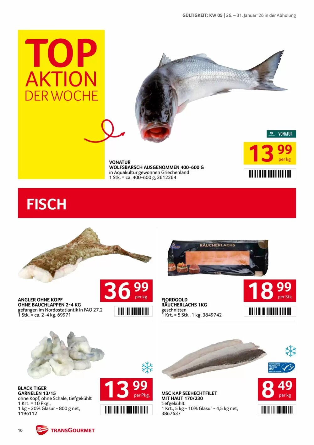 Transgourmet Flugblatt (ab 26.01.2026) - Angebote und Prospekt - Seite 10