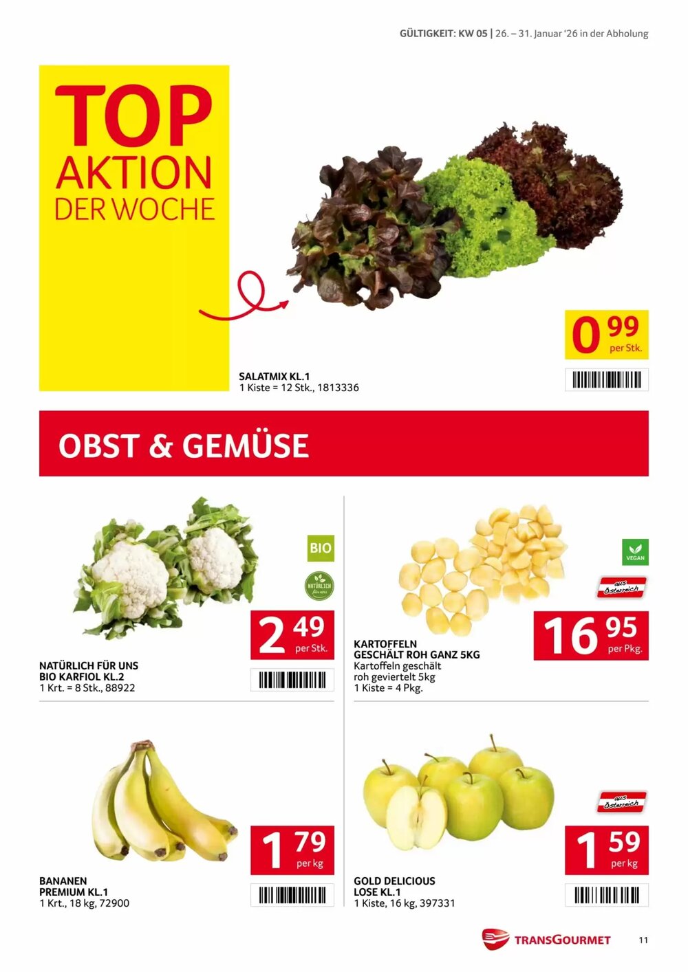 Transgourmet Flugblatt (ab 26.01.2026) - Angebote und Prospekt - Seite 11