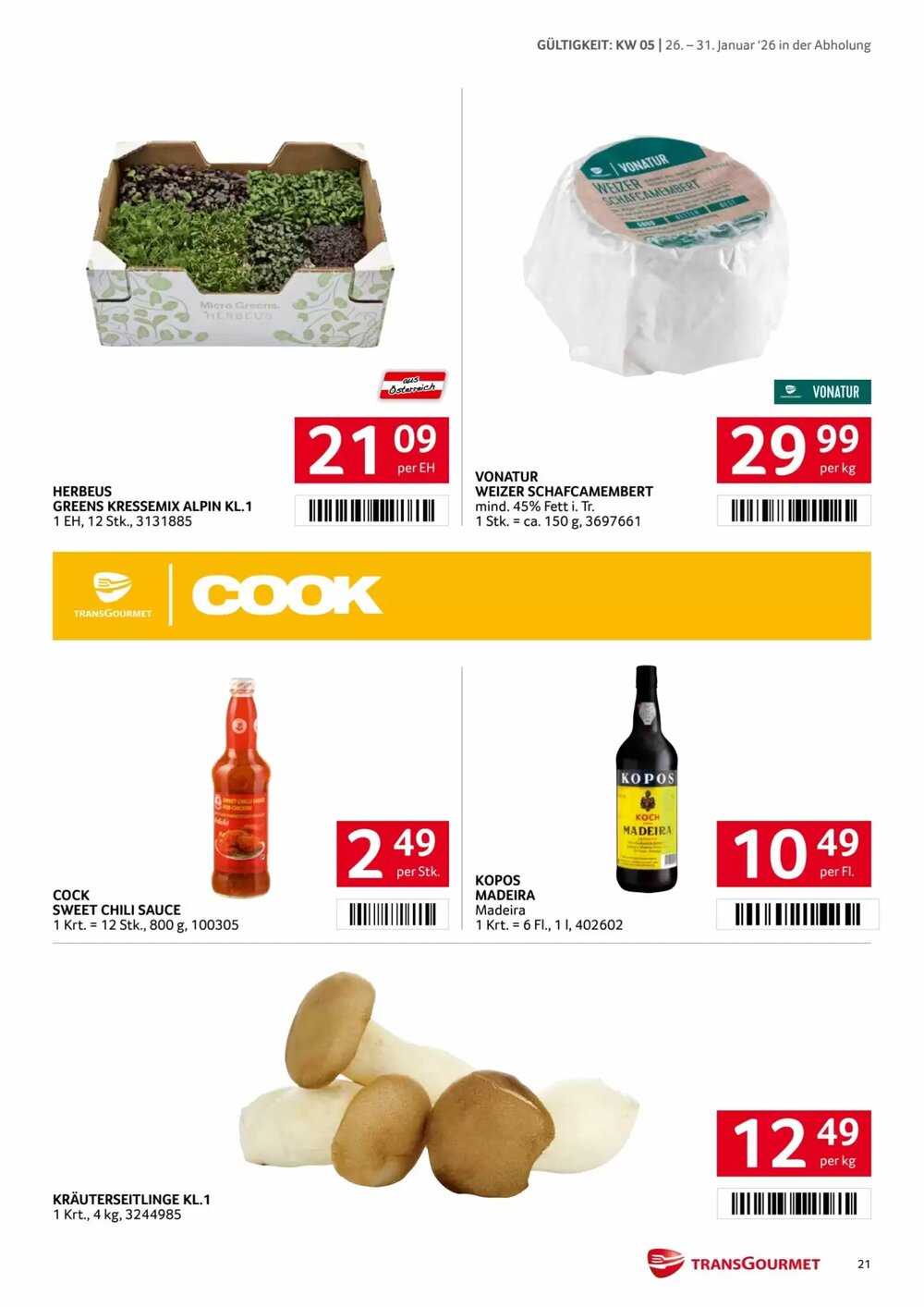 Transgourmet Flugblatt (ab 26.01.2026) - Angebote und Prospekt - Seite 21