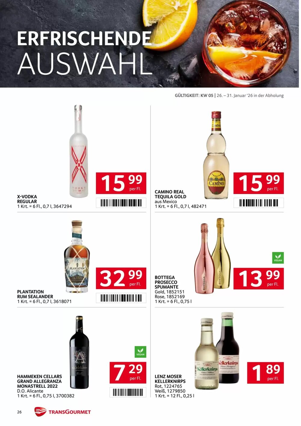 Transgourmet Flugblatt (ab 26.01.2026) - Angebote und Prospekt - Seite 26