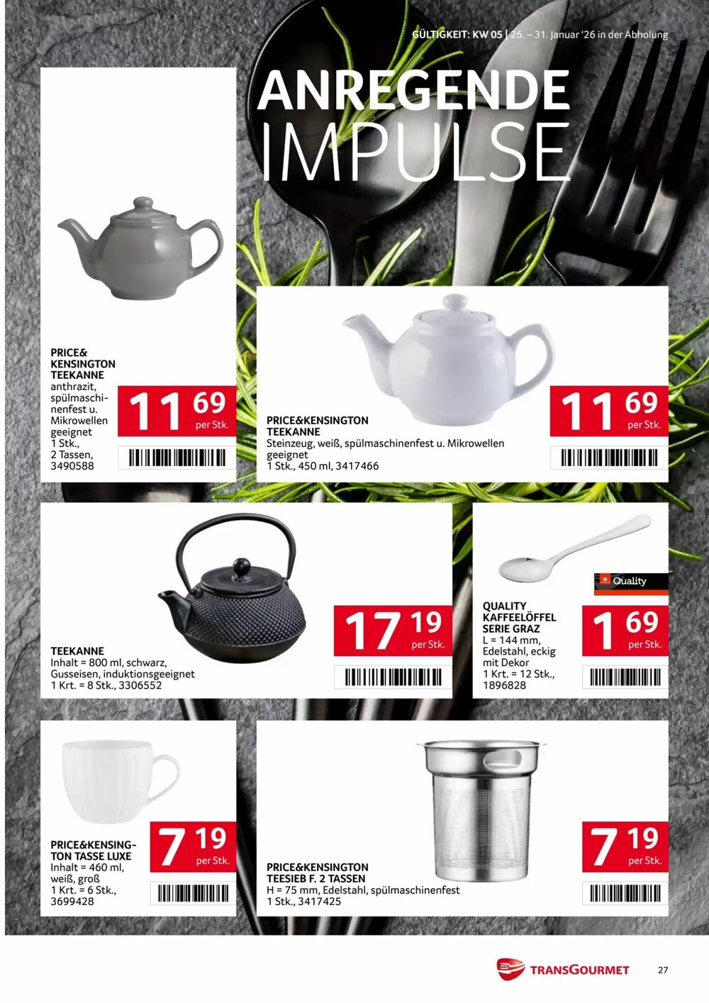Transgourmet Flugblatt (ab 26.01.2026) - Angebote und Prospekt - Seite 27